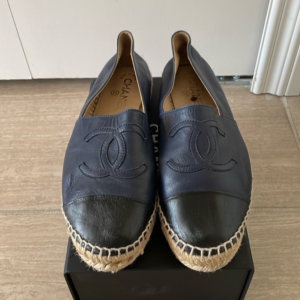 Chanel Espadrille Navy/Black US 9